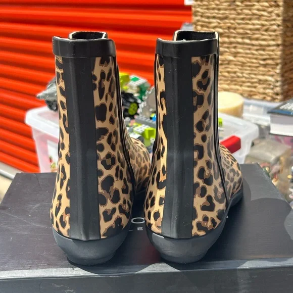 London Fog Piccadilly Leopard Ankle Rain Boots Women’s Size 9M - Picture 5 of 8